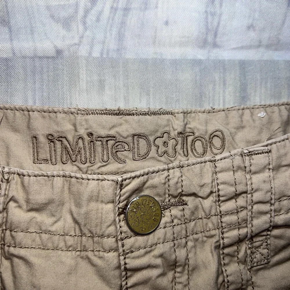 Limited Too Justice Girls Cargo Pants Cropped Capris Size 12 Vintage Y2K